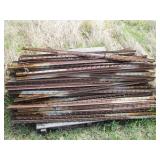 Large pile of metal sign/fence post...