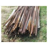 Large pile of metal sign/fence post...