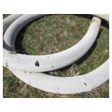 Large roll of 6in plastic drain pip...
