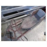 Antique wood and metal child size s...