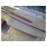 Antique wood grain flail...