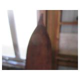 Pair of antique wooden snow Skis wi...