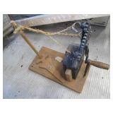 Vintage 1901 manually operated rope...