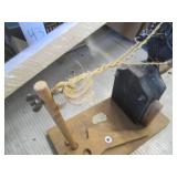 Vintage 1901 manually operated rope...