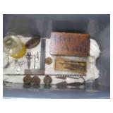 Vintage Wood Bon Ami box, variety o...