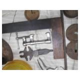 Vintage Wood Bon Ami box, variety o...