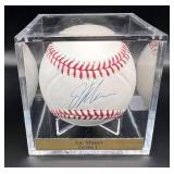 Joe Mauer Signed Baseball (early signature) Rawlings OMLB Selig Ball Minnesota Twins w/ cube and plaque