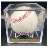 Tonya Puckett RARE Signed Baseball Rawlings OALB Ball Brown Minnesota Twins w/ cube and plaquw