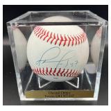 David Ortiz Signed Baseball Rawlings OMLB Moore Ball Minnesota Twins w/ cube and plaque