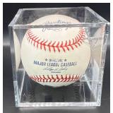 Bert Blyleven Signed Baseball Rawlings OMLB Selig Ball Minnesota Twins w/ cube and plaque