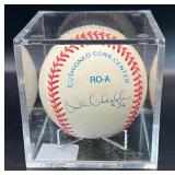 1987 and 1991 World Series Champions Randy Bush, Dan Gladden, Gene Larkin Signed Baseball Rawlings OALB Budig Ball Minnesota Twins w/ cube and plaque