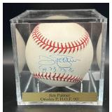 Jim Palmer Signed and Inscribed "Cy 73, 75, 76" Baseball Rawlings OMLB Selig Ball w/ cube and plaque