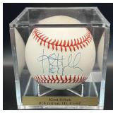 Kent Hrbek Signed Baseball Rawlings OALB Budig Ball Minnesota Twins w/ cube and plaque