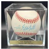 Joe Altobelli Signed Baseball (Twins OF/1B 1961) Rawlings OALB Budig Ball Minnesota Twins w/ cube and plaque