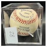 Gerry Arrigo (Minnesota Tiwns Pitcher 1961-64) Signed Vintage Spalding Baseball w/ cube and plaque