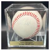 Julio Becquer (Minnesota Twins 1b 1961 / 1963) Signed Baseball w/ cube and plaque