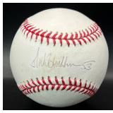 Nick Blackburn (Minnesota Twins Pitcher) Signed Baseball Rawlings OMLB Selig Ball w/ cube and plaque