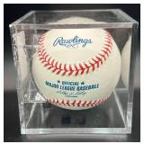 Dick Bremer (Minnesota Twins Announcer) Signed Baseball Rawlings OMLB Selig Ball w/ cube and plaque