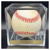 Darin Erstad Signed and Inscribed "1995 #1 Draft Pick" Baseball Rawlings OALB Budig Ball w/ cube and plaque