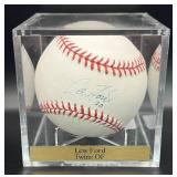 Lew Ford (Minnesota Twind OF) Signed Baseball Rawlings OMLB Selig Ball w/ cube and plaque