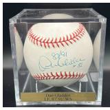Dan Gladden (Minnesota Twins LF 1987 and 1991 WS) Signed and Inscribed Baseball Rawlings OMLB Selig Ball w/ cube and plaque