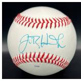 LaTroy Hawkings (Minnesota Twins Pitcher) Signed Rawlings OMLB Moore Baseball w/ cube and plaque