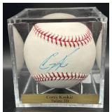 Corey Koskie (Minnesota Twins 3B) Signed Rawlings OMLB Selig  Baseball w/ cube and plaque
