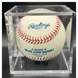 Corey Koskie (Minnesota Twins 3B) Signed Rawlings OMLB Selig  Baseball w/ cube and plaque