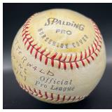 George Mitterwald (Minnesota Twins Catcher 1966-1973) Signed Vintage Spalding Baseball  w/ cube and plaque