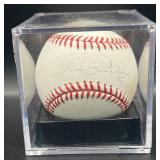Glen Perkins (Minnesota Twins Pitcher) Signed Rawlings OMLB Selig Baseball w/ cube and plaque