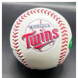Jerry Ryan (Minnesota Twins GM) Signed Fotoball Baseball w/ cube and plaque