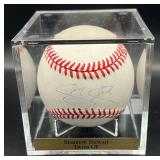 Shannon Stewart (Minnesota Twins OF) Signed Rawlings OALB Budig Baseball w/ cube and plaque