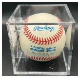 Shannon Stewart (Minnesota Twins OF) Signed Rawlings OALB Budig Baseball w/ cube and plaque