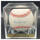 Wayne Terwilliger (Minnesota Twins 1B Coach 1986-94) Signed Rawlings OALB Baseball w/ cube and plaque