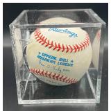 Wayne Terwilliger (Minnesota Twins 1B Coach 1986-94) Signed Rawlings OALB Baseball w/ cube and plaque