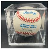 Todd Walker (Minnesota Twins 2B 1996-2000) Signed Rawlings OALB Baseball w/ cube and plaque