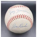 Jerry Zimmerman (Minnesota Twins Catcher 1962-68) Sined Vintage Spalfing Baseball w/ cube and plaque