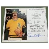 Rollie Fingers Siged MLB HOF Induction Card - Vintage Baseball