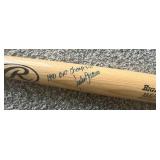 Julio Franco Signed Bat Inscribed "1991 Bat Champ" Pro Model Rawlings Big Stick Bat