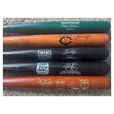 (5) Minnesota Twins Bats - Shannon Stewart, Michael Cuddyer, 2004 , Cambria, Marquee Bank