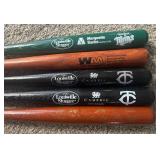 (5) Minnesota Twins Bats - Shannon Stewart, Michael Cuddyer, 2004 , Cambria, Marquee Bank