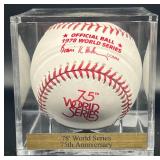 1978 World Series 75th Anniversary Rawlings Official Baseball w/ Cube