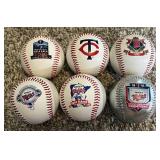 Lot of 7 Minnesota Twins Commemorative Fotoballs