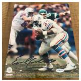 Earl Campbell Signed 8x10" Photo w/ Steiner COA - Houston Oilers Vintage Football