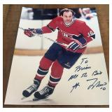 Guy LaFleur Signed 8x10" Photo  - Vintage Montreal Canadiens Hockey