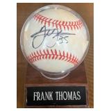 Frank Thomas Signed w/ JSA COA and Display Rawlings ONLB White Baseball - Chicago White Sox