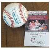 Roberto Alomar Signed Baseball w/JSA COA and Case - Rawlings OALB Brown Ball
