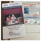 6 HOF Baseball Signatures - Brooks Robinson, Don Drysdale, Ernie Banks. Willie Stargell, Jim Hunter, Phil Niekro w/ 6 JSA COAs - 1993 Nabisco HOF Autograph Cards