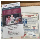 6 HOF Baseball Signatures - Brooks Robinson, Don Drysdale, Ernie Banks. Willie Stargell, Jim Hunter, Phil Niekro w/ 6 JSA COAs - 1993 Nabisco HOF Autograph Cards