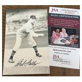 Bob Feller Signed Postcard w/JSA COA - Vintage Baseball